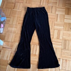 Black Velvet Flared Bottoms